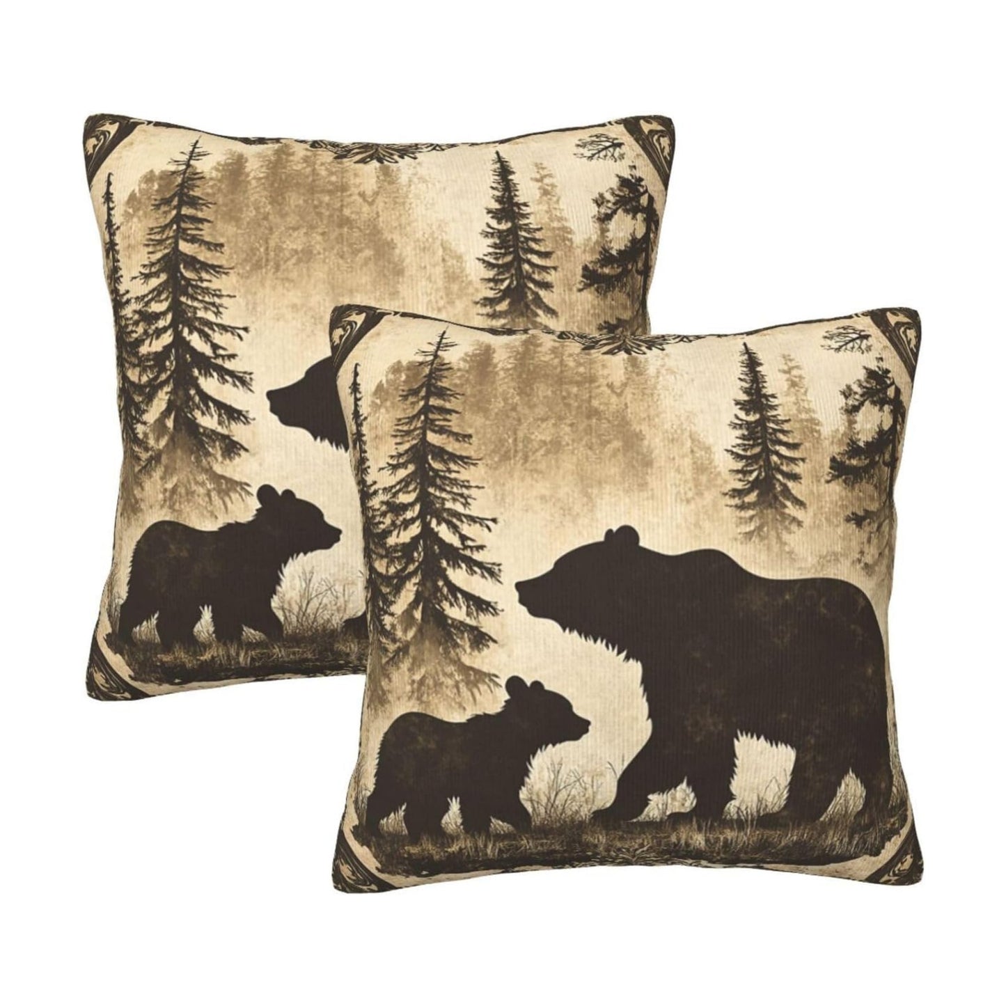 Throw Pillow Covers Pillow Cases Decoration Cushion Cover / Animal / 18 x 18 / Set of 2