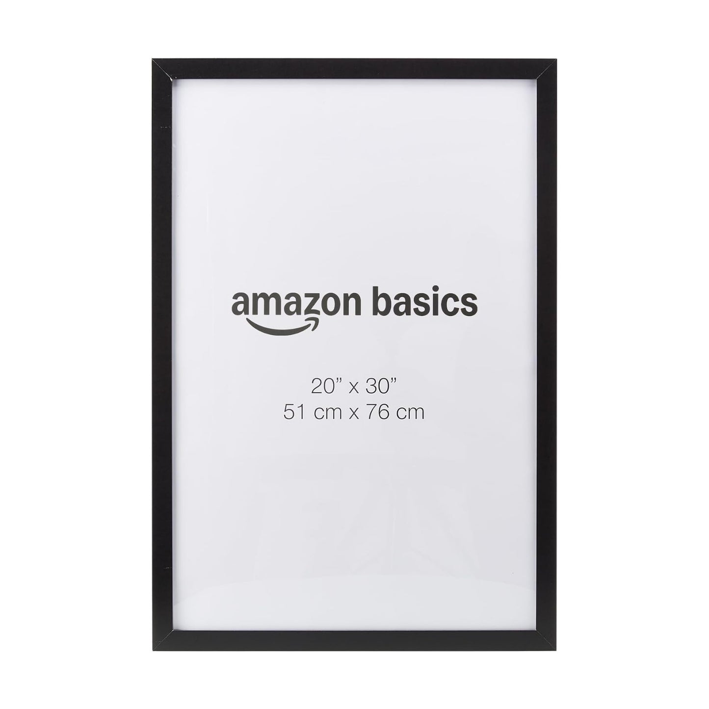 Amazon Basics Rectangular Wood Poster Frame, 20" x 30", Black