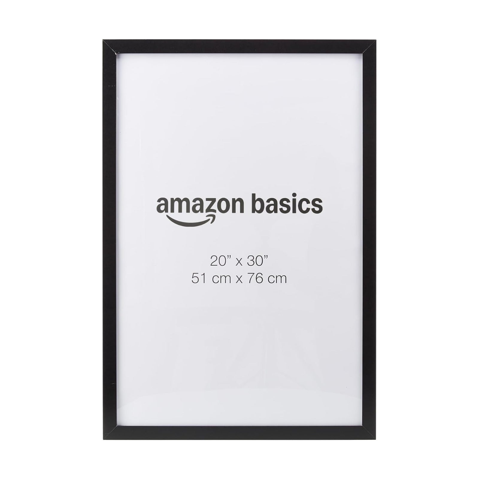 Amazon Basics Rectangular Wood Poster Frame, 20" x 30", Black