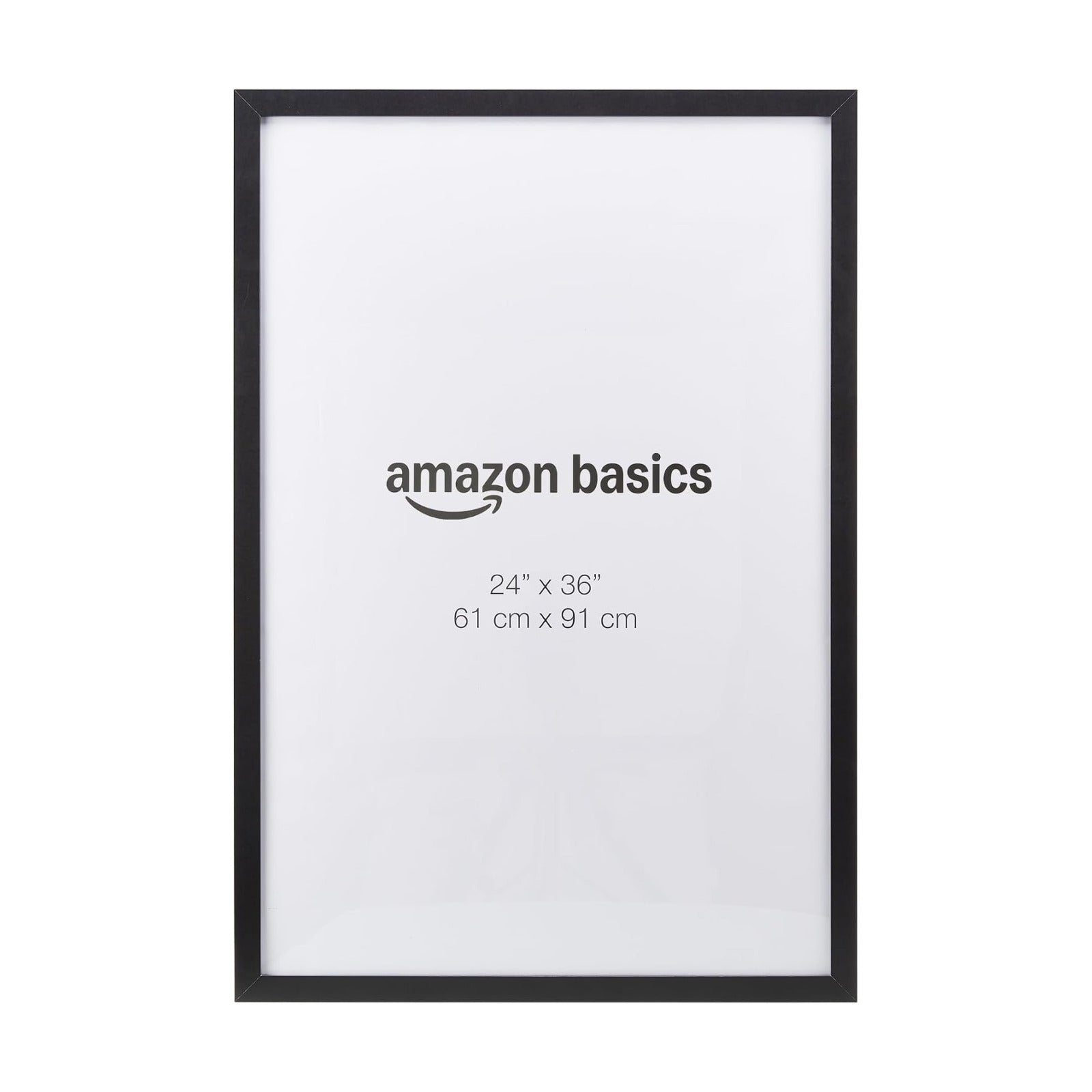 Amazon Basics Rectangular Wood Poster Frame, 24" x 36", Black