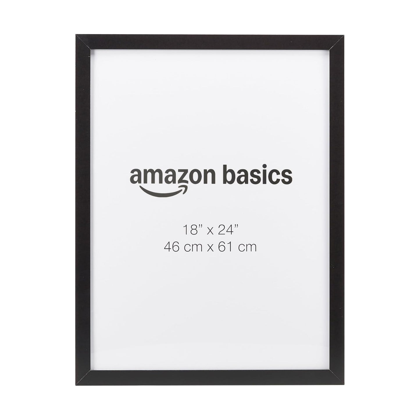 Amazon Basics Rectangular Wood Poster Frame, 18" x 24", Black