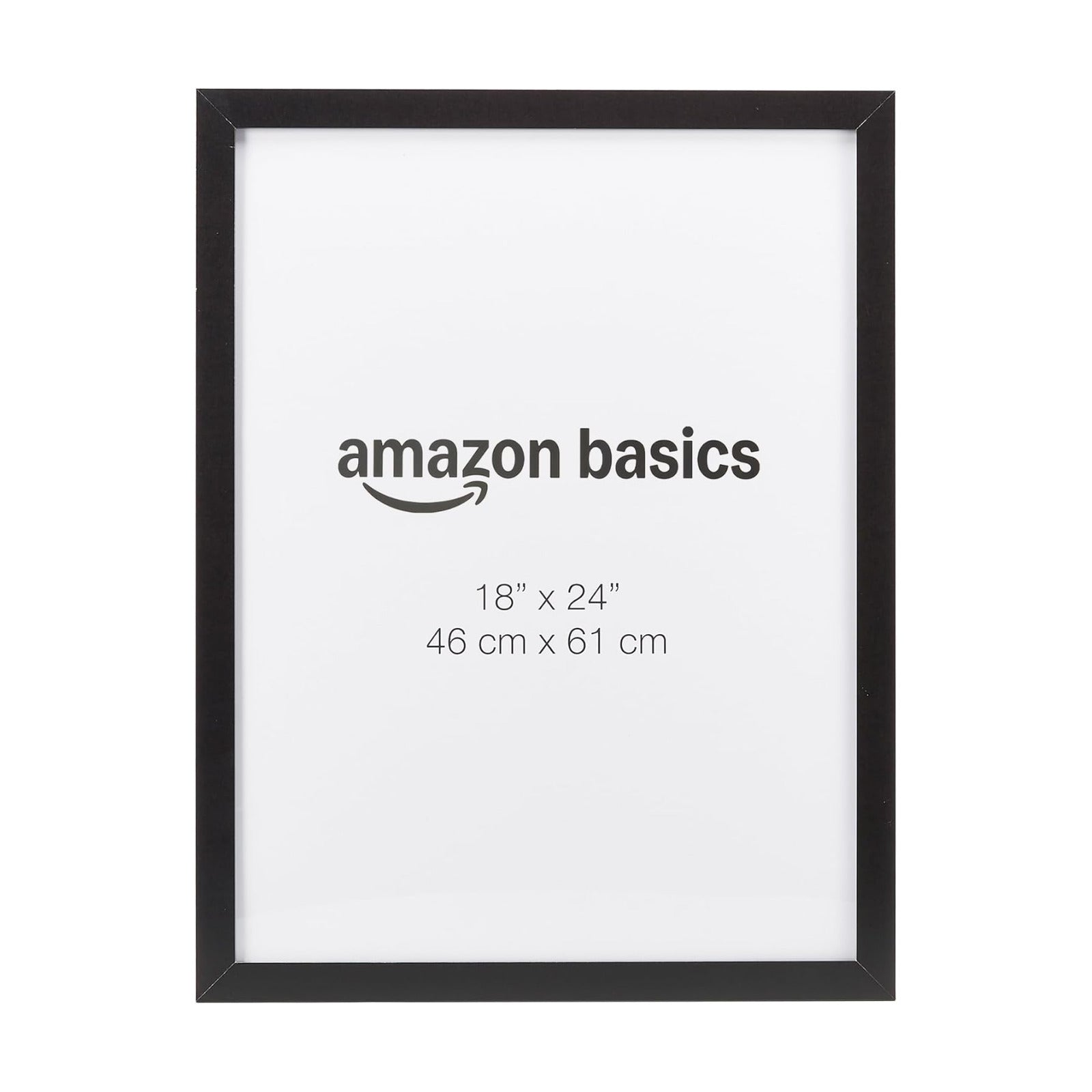 Amazon Basics Rectangular Wood Poster Frame, 18" x 24", Black