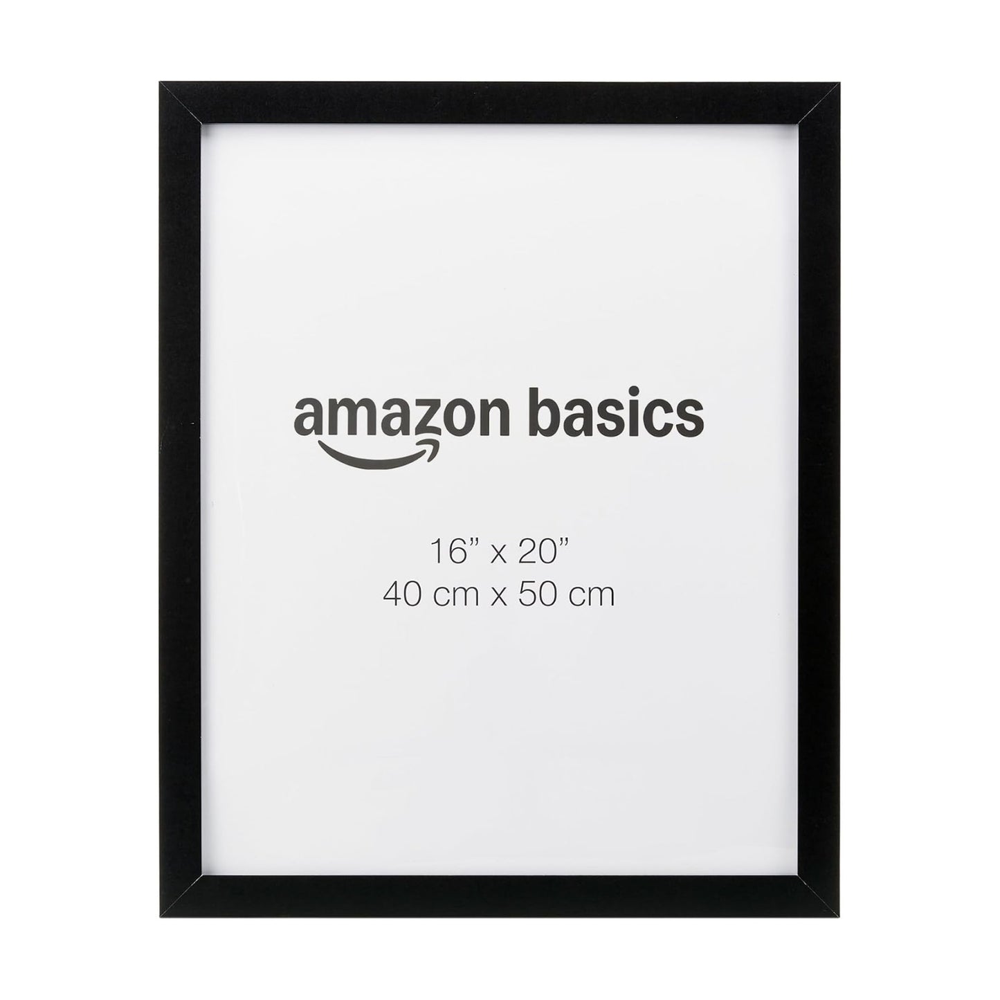 Amazon Basics Wood Poster Rectangular Frame, 16" x 20", Black