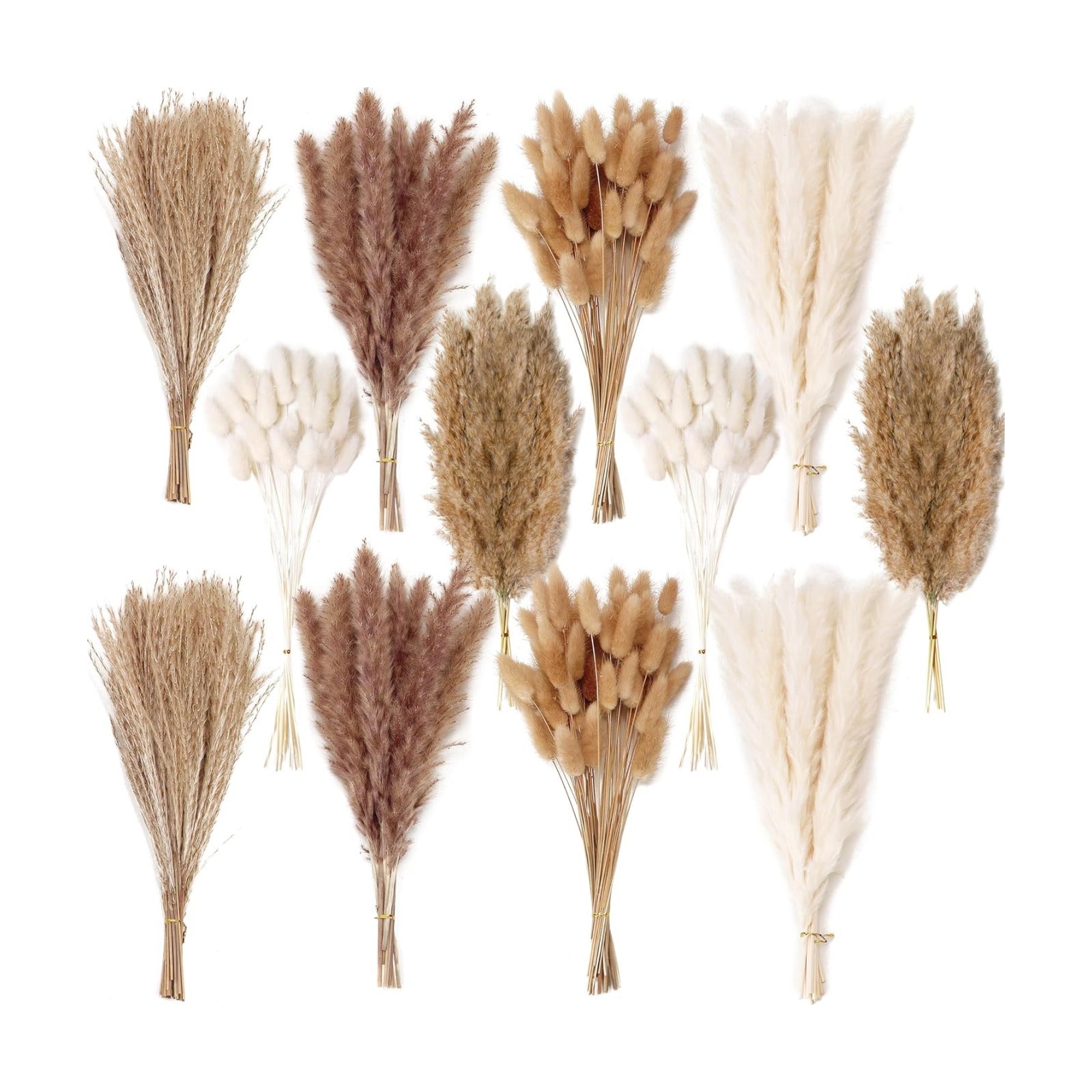 240 PCS Dried Flower Bouquet – Pampas Grass, Floral Decor for Home, Wedding, and Boho Style | Perfect for Vases, Fall