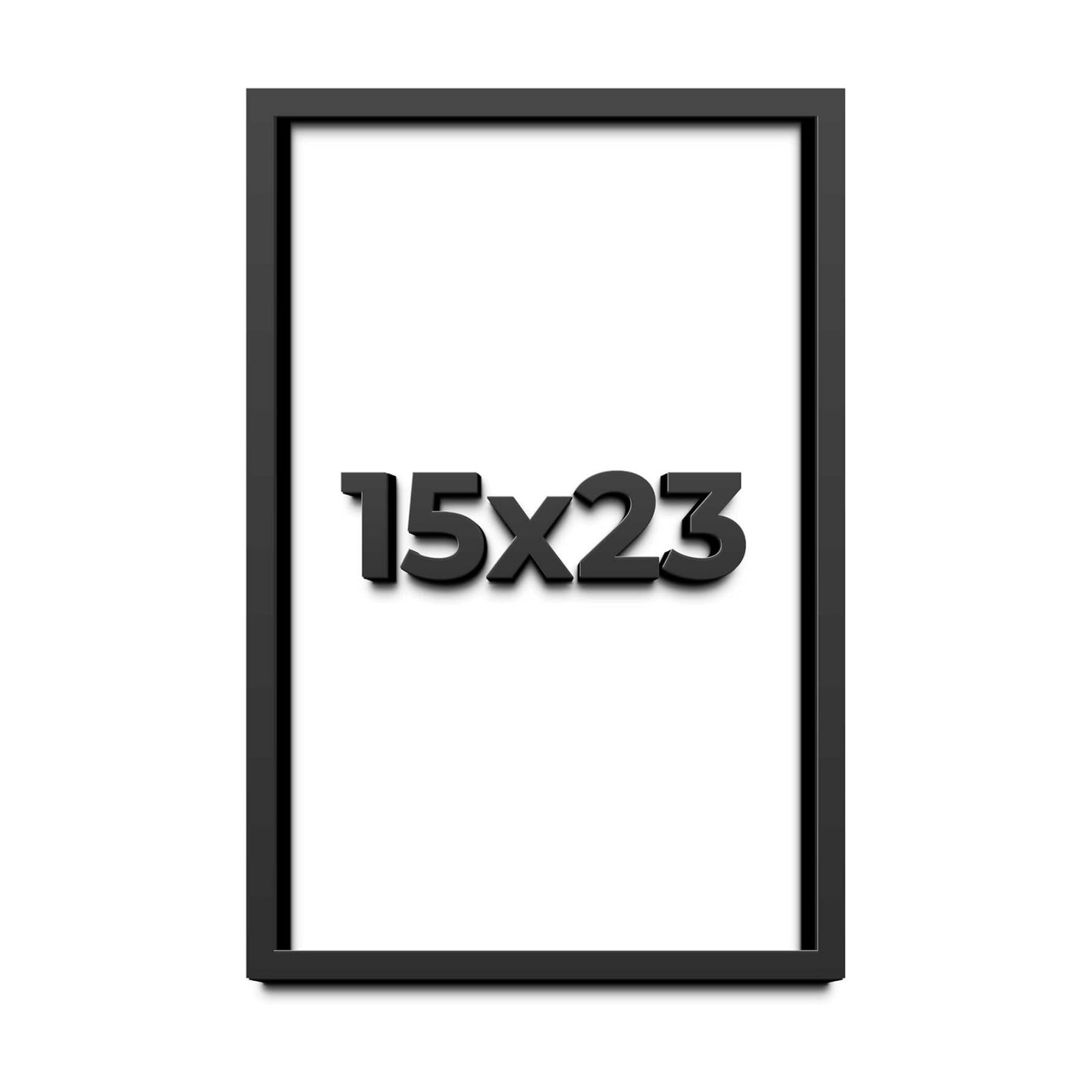 15x23 Shadow Box Black Display Frame | 1 Inch Deep Solid Wood Shadowbox | UV Resistant Acrylic Plexiglass, Acid Free