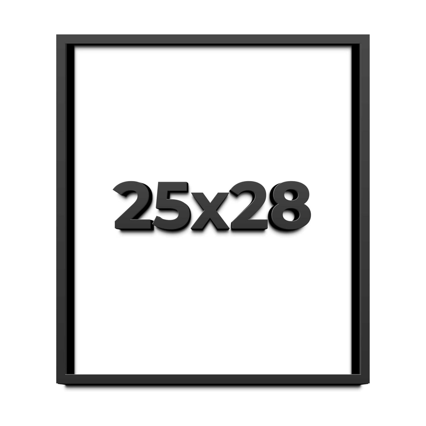 25x28 Shadow Box Black Solid Wood Display Frame | 1 Inch Deep Shadowbox | UV Resistant Acrylic Plexiglass, Acid Free