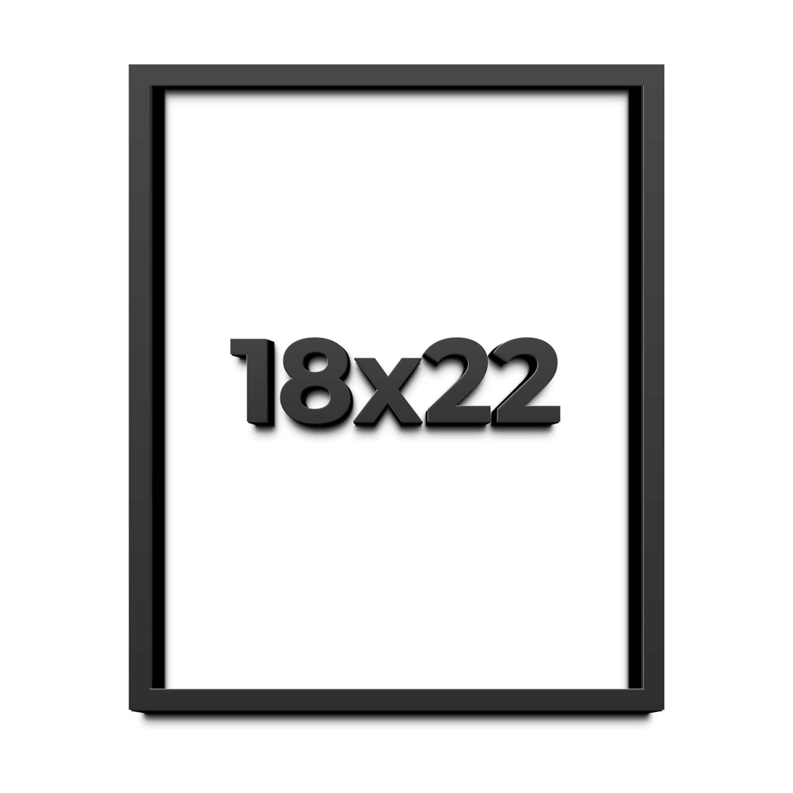 18x22 Shadow Box Black Solid Wood Display Frame | 1 Inch Deep Solid Wood Shadowbox Display Frame | UV Resistant Acrylic