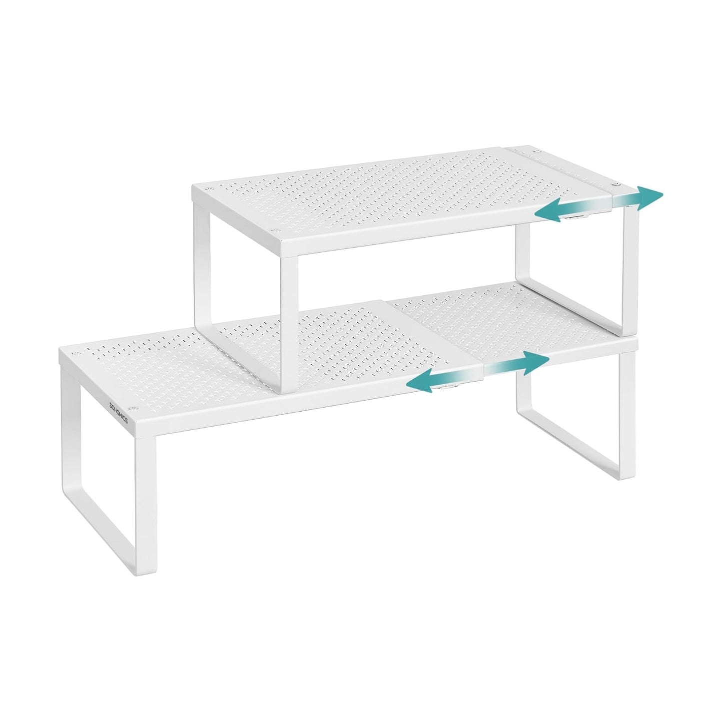SONGMICS Spice Rack, Expandable Kitchen Countertop Shelf, Steel | Small Cupboard Organizer, Space-Saving, Tabletop