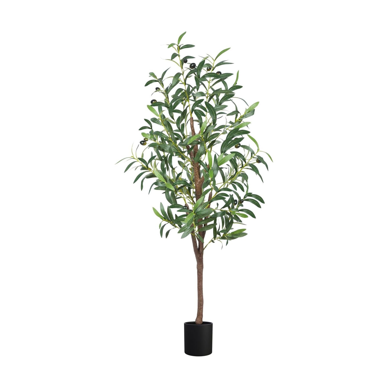 Tall Faux Olive Trees Outdoor Fake Potted Silk Plant / 4ft / 4 Inch