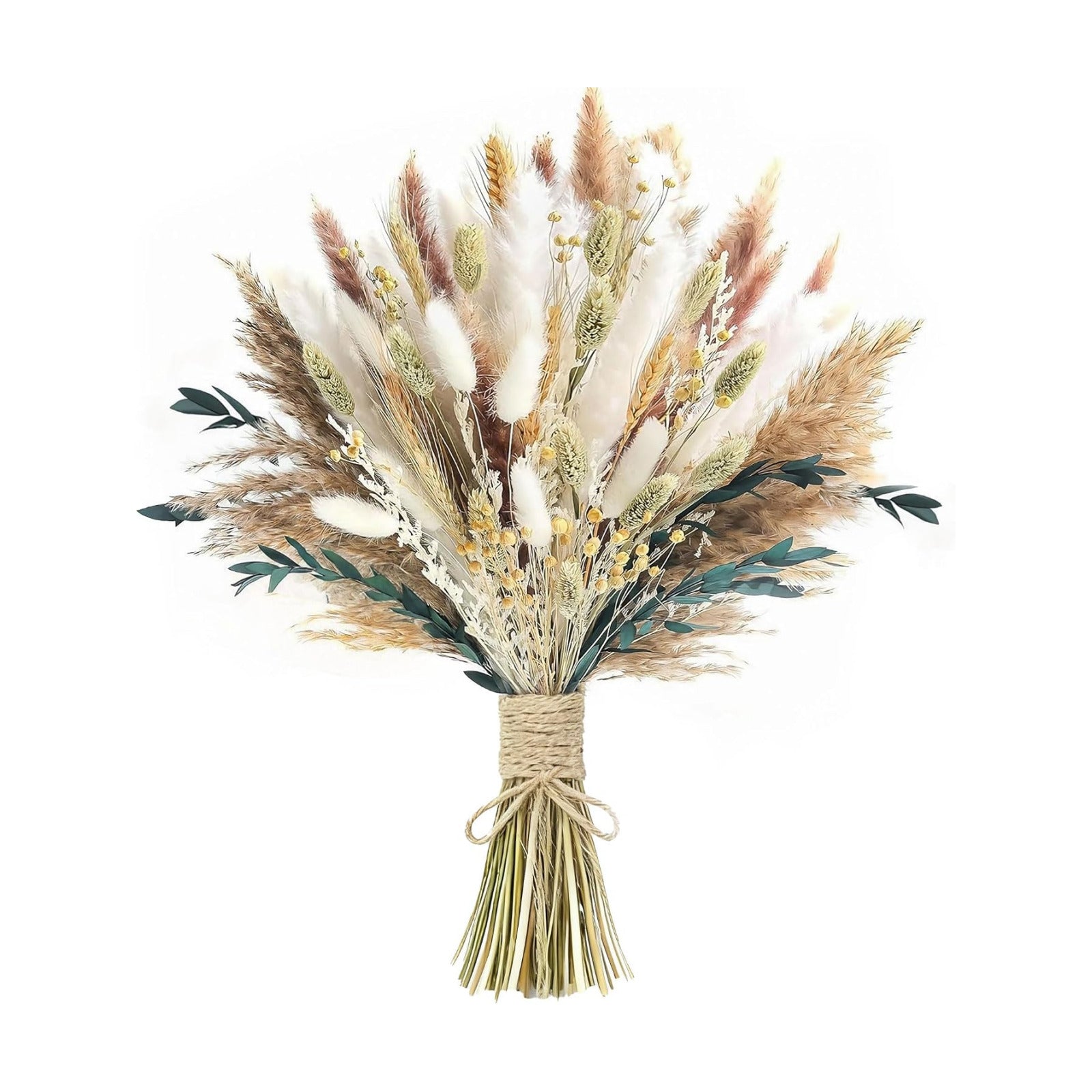 Dried Flowers Bouquet / White / Set of 126