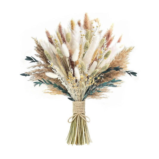 Dried Flowers Bouquet / White / Set of 126