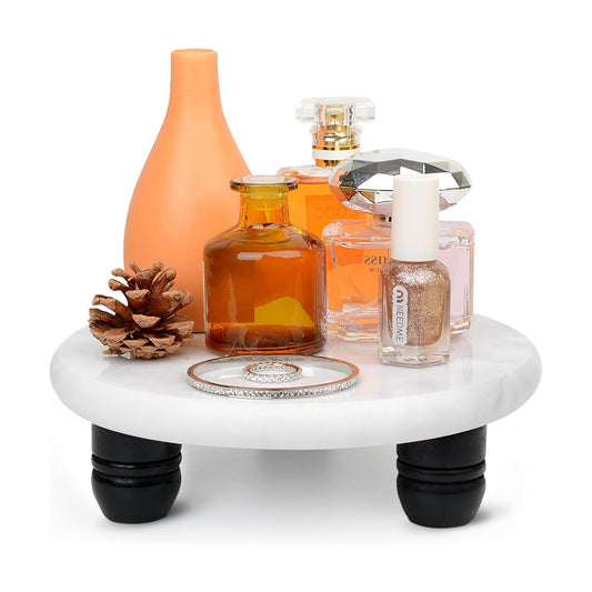 Marble Pedestal Tray / White-y01