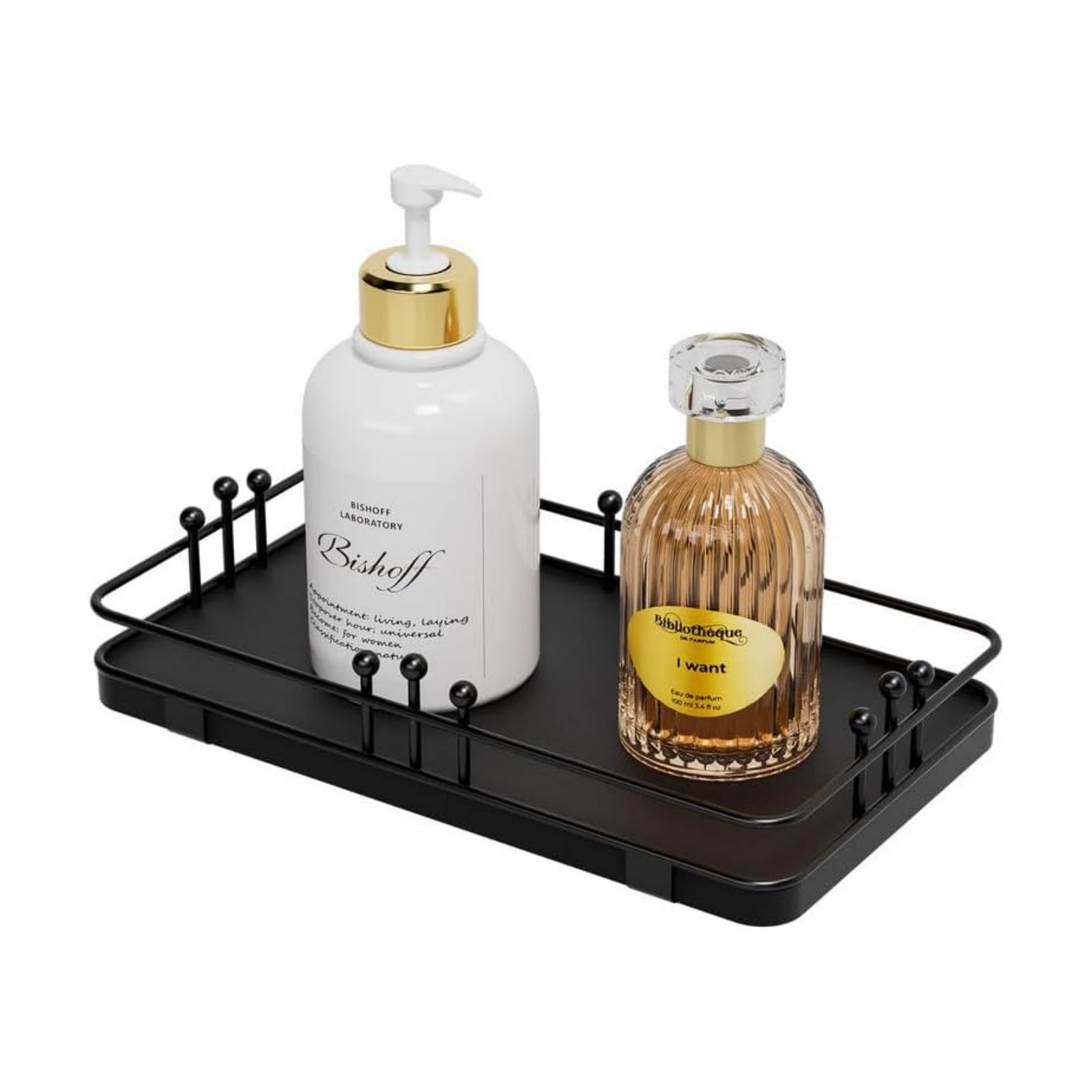 Kitchen Tray for Soap Dispenser Spice Salt / 7.9 x 4.4 x 1.6 / Black + Black
