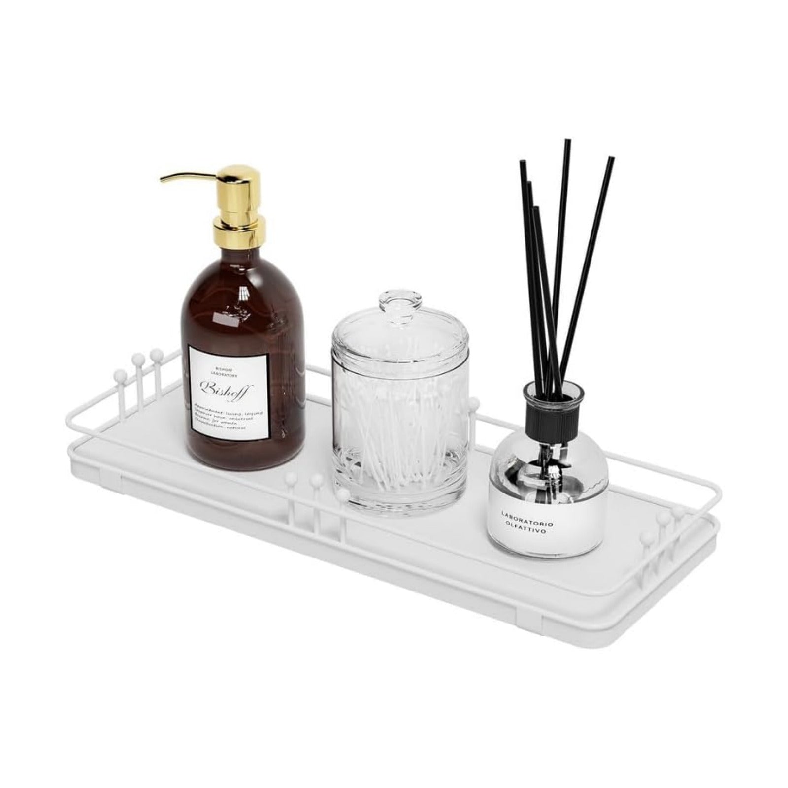 Kitchen Tray for Salt Spice / 11.3 x 4.4 x 1.6 / White + White