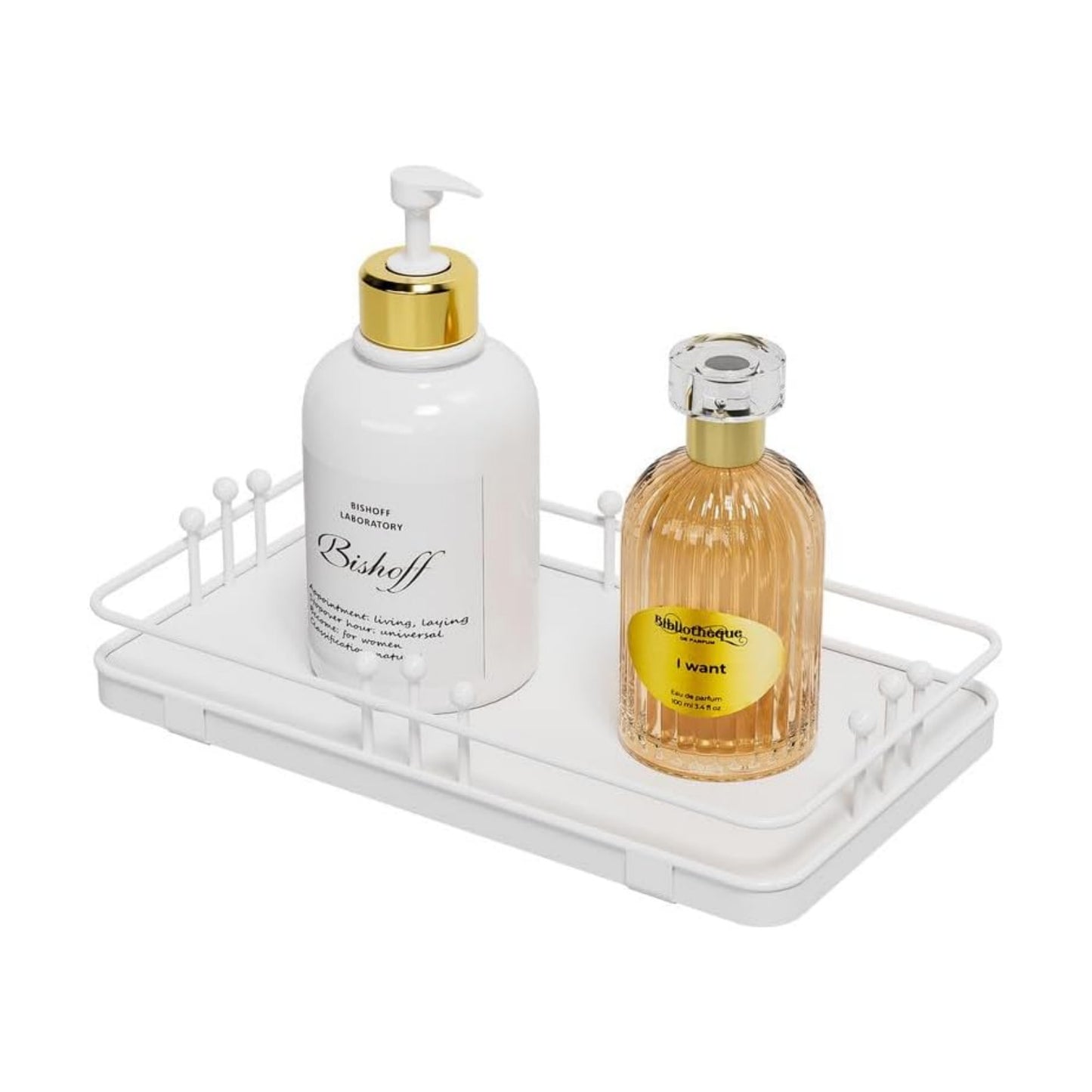 Kitchen Tray for Soap Dispenser Spice Salt / 7.9 x 4.4 x 1.6 / White + White