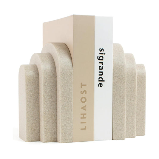 Decorative Modern Bookends / Beige