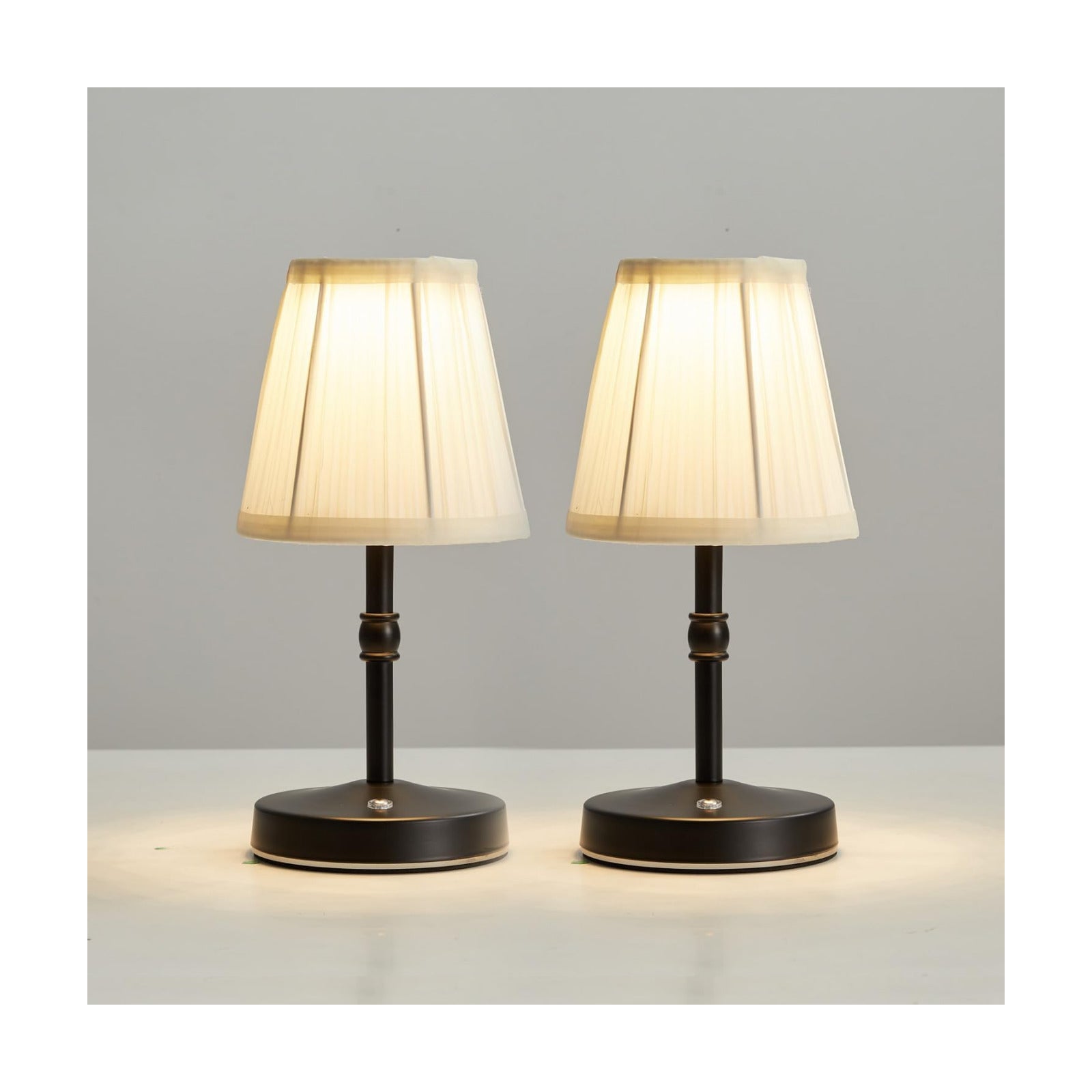 LED Cordless Mini Lamp 5W,3000 mah Battery Operated Lamps,3 Color Temperature Dimmable Table Light,Small Rechargeable