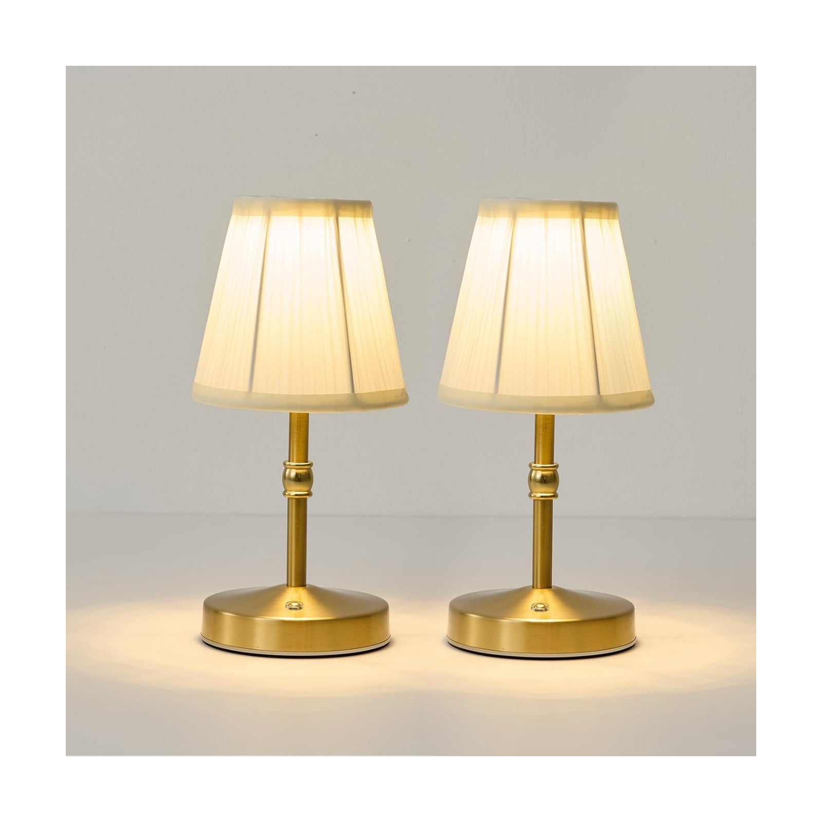 Cordless Mini Lamps Gold,3000 mah Battery Operated Lamp,3 Color Temperature Dimmable Table Lamp,Small Rechargeable
