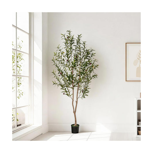 Artificial Plants / Tall Faux Olive Tree / 6ft / Natural / 6 Inch