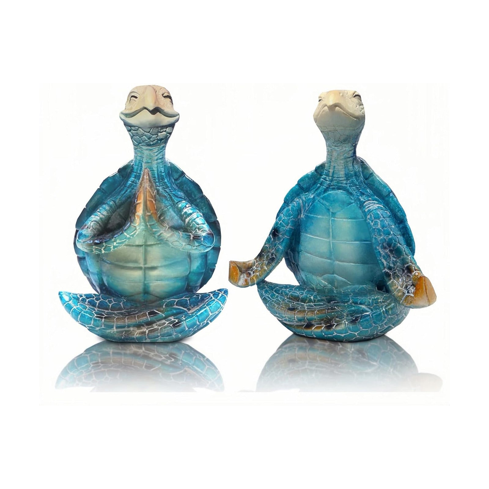 Yoga Sea Turtle Figurines / Blue / Set of 2