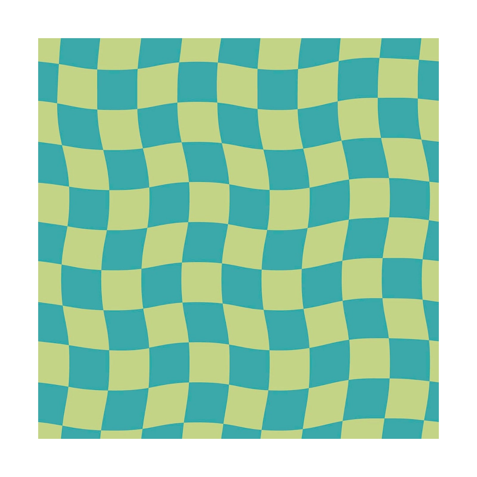 Groovy Checker Peel and Stick Wallpaper by / Lime
