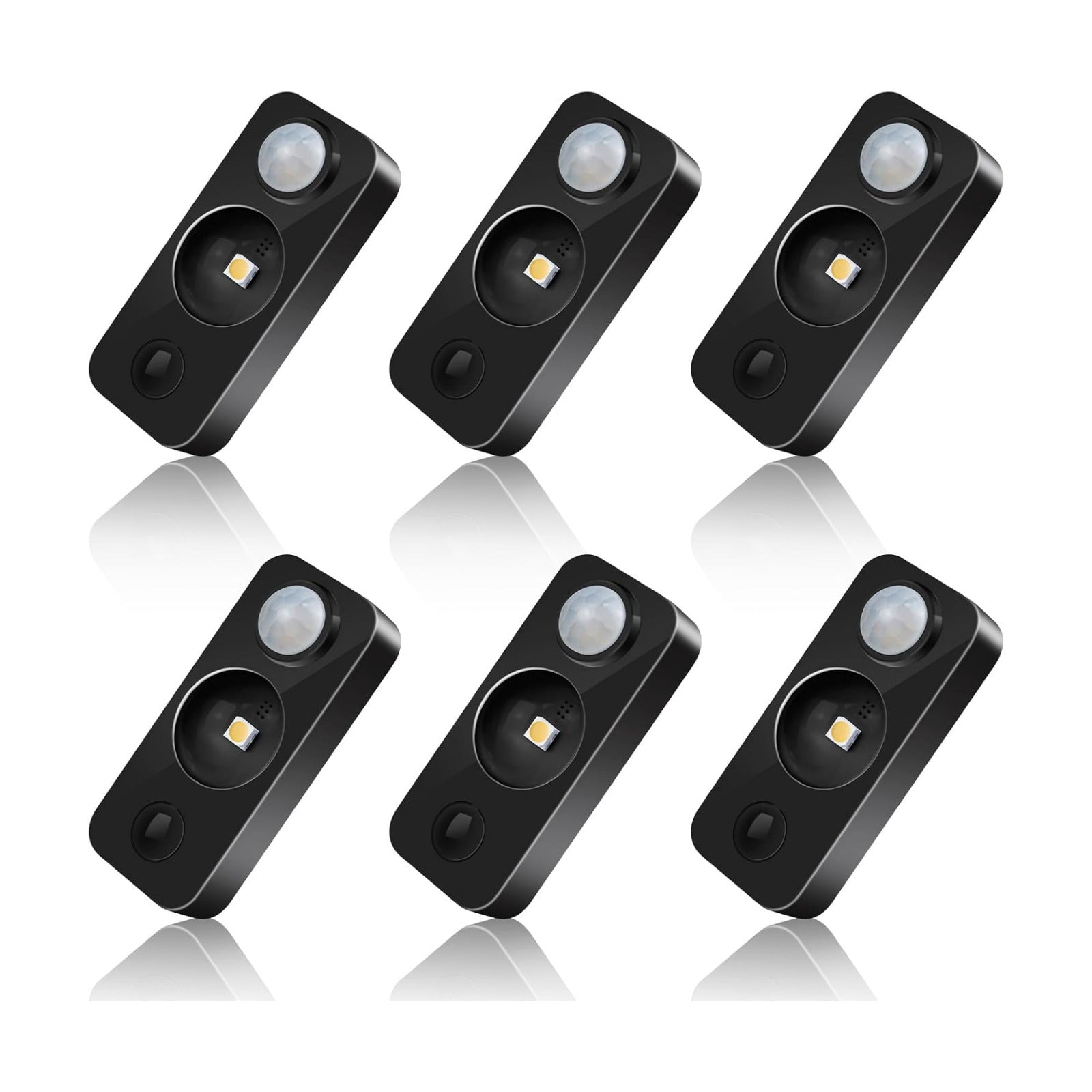NIEGNOWOO Motion Sensor Puck Lights 6 Pack, Rechargeable Under Cabinet Lighting, Wireless LED Closet Lights Stick On