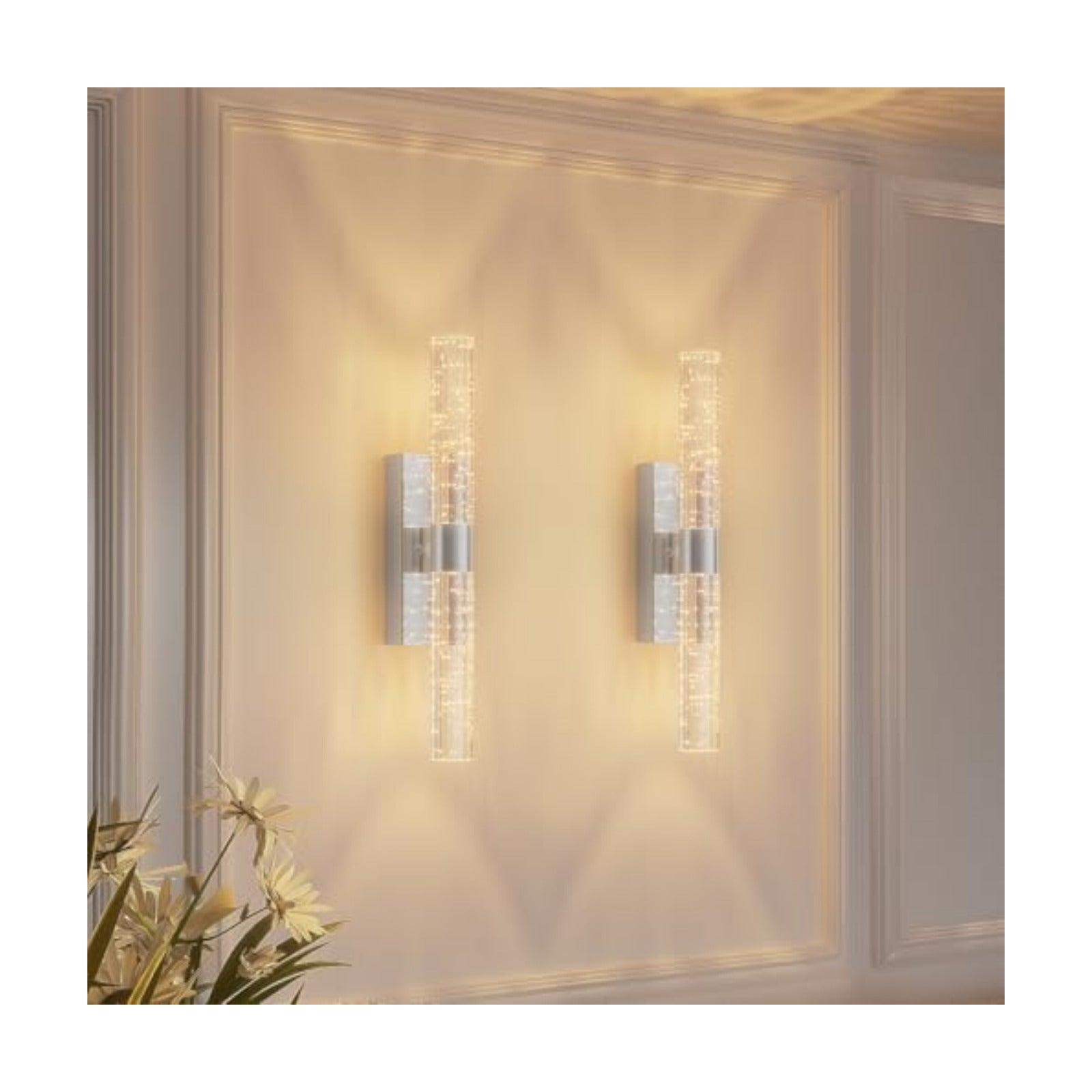 camuucci Battery Operated Wall Sconces Set of 2, Rechargeable Wall Lights