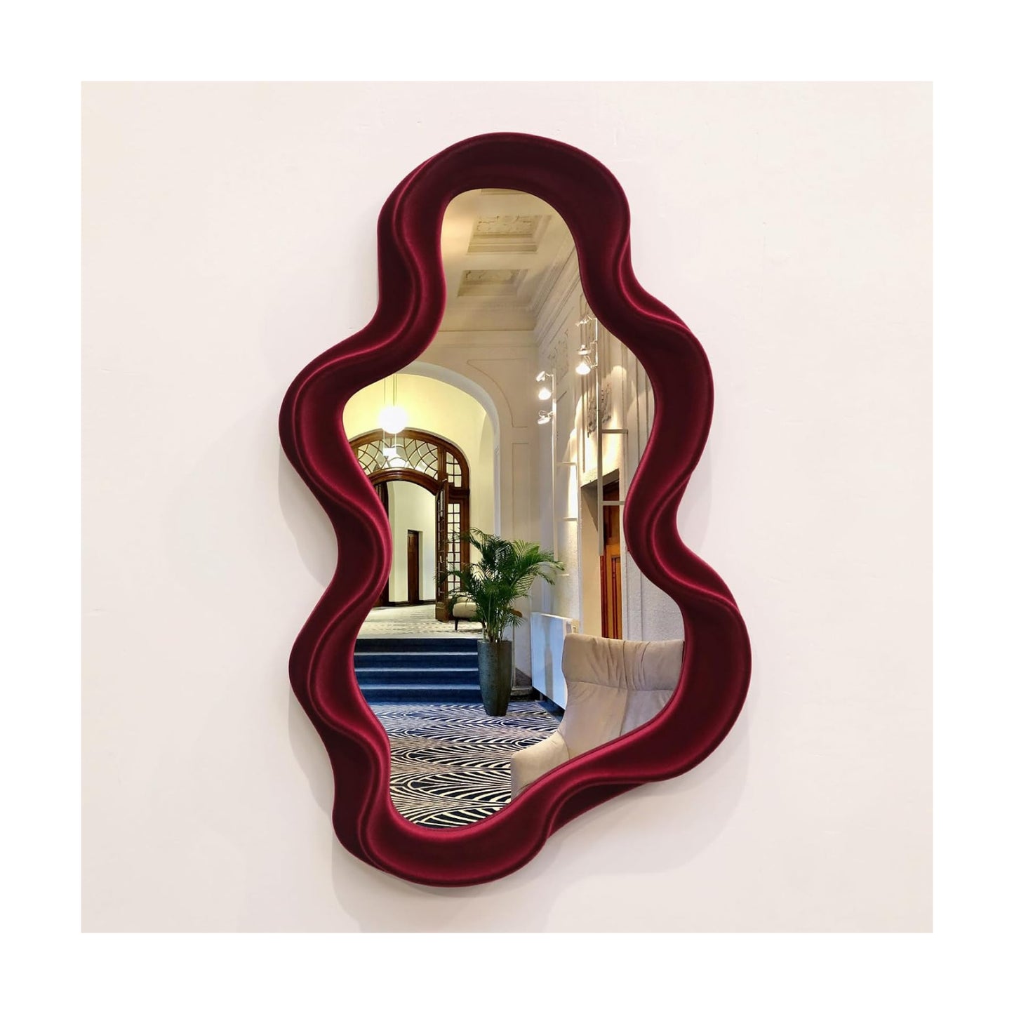 Mirror Wall Decor / Cloud-wine Red / 16 x 10