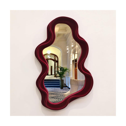 Mirror Wall Decor / Cloud-wine Red / 16 x 10