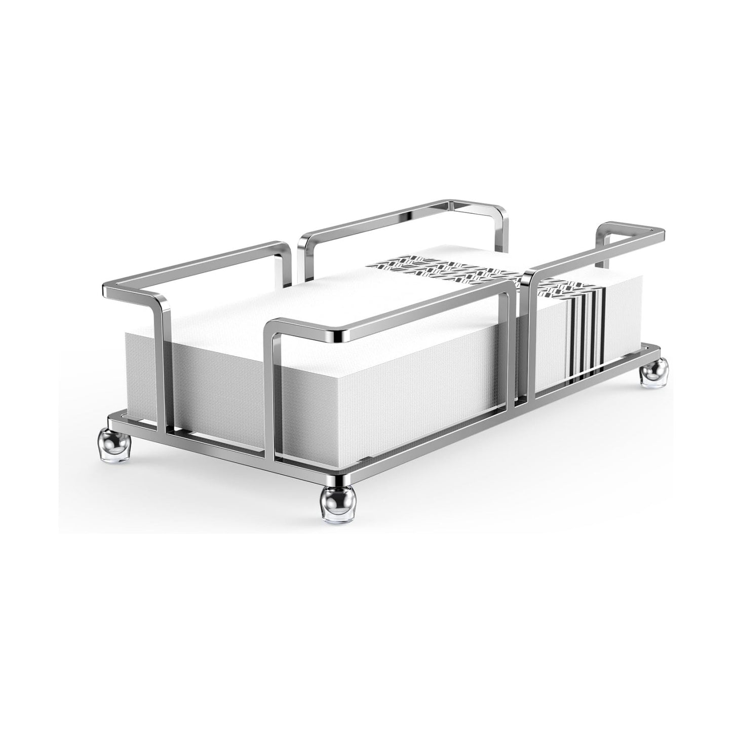 Bathroom Napkin Holder Bathroom Paper Towel Holder Bathroom Guest Towel Holder Tray / Chrome