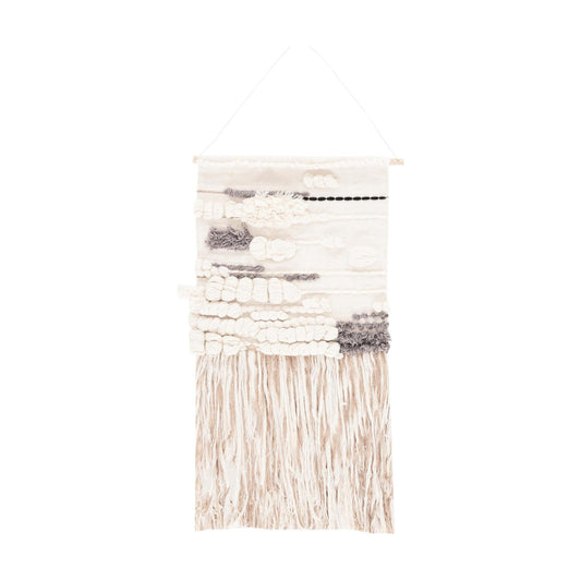 SAFAVIEH Home Collection Sedona 115 Boho Tribal Woven Wool & Jute Tassel / Ivory/beige / 20"L x 4"W
