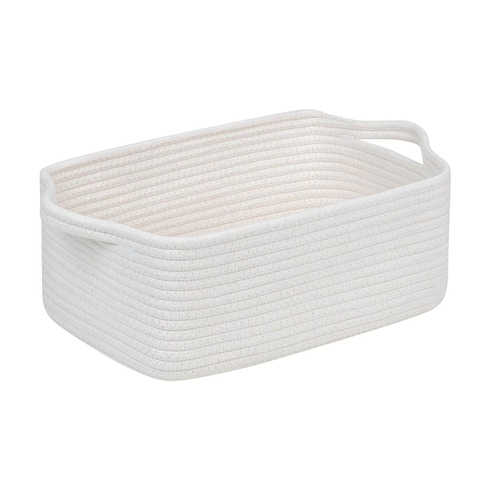Woven Closet Storage Bin / White / 14''x10''x5