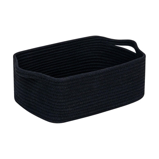 Woven Closet Storage Bin / Black / 14''x10''x5