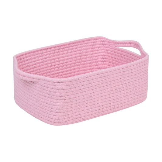 Woven Closet Storage Bin / Pink / 14''x10''x5