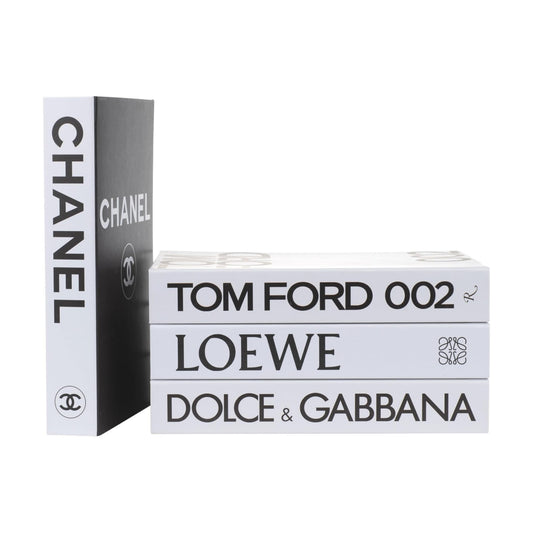 Decorative Books / Faux Stacked Coffee Table & Bookshelf / White_large / Set of 4