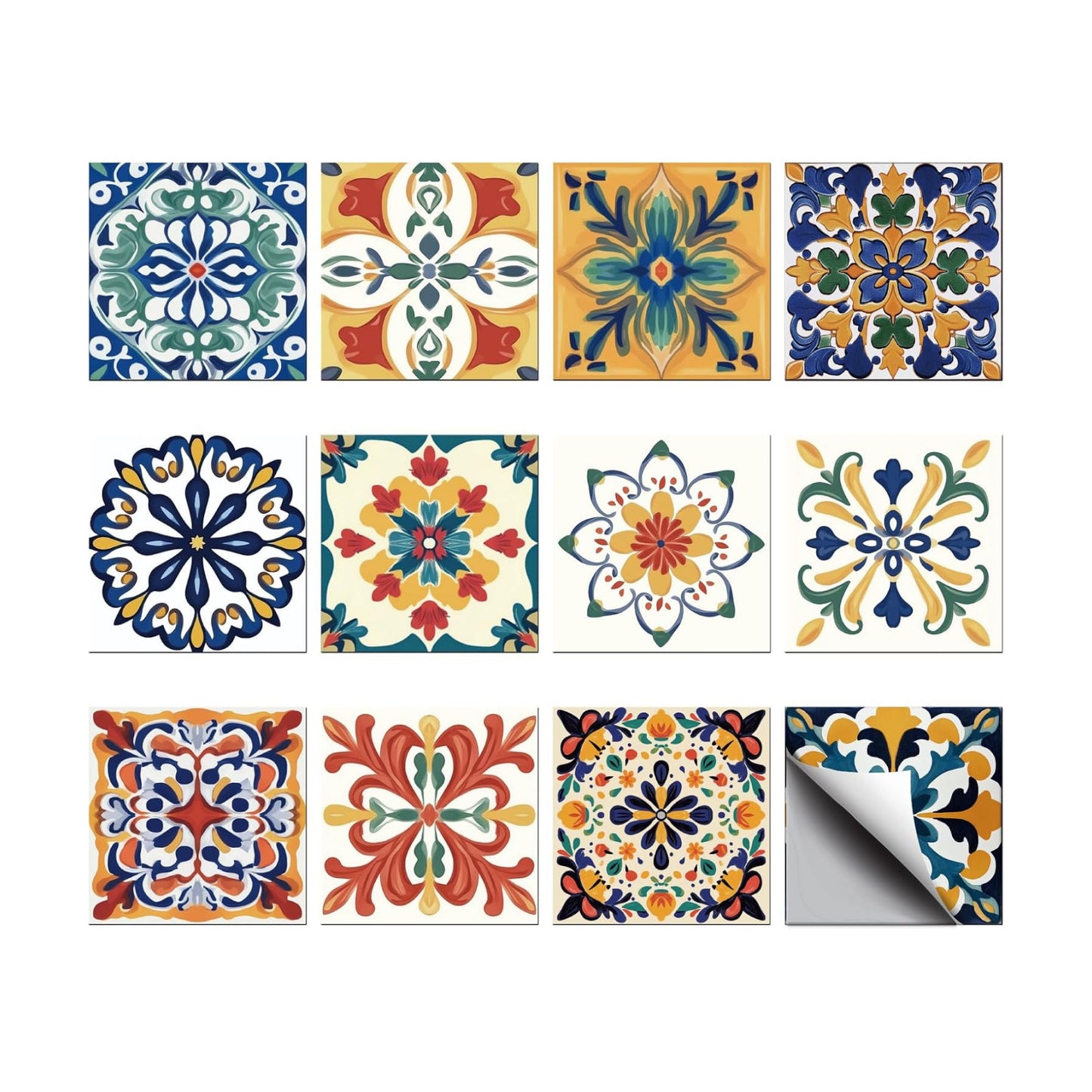Style Tile Stickers Bohemia Peel and Stick Tile Stickers Mediterranean Style / Mosaic / Set of 36