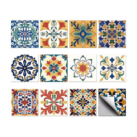 Style Tile Stickers Bohemia Peel and Stick Tile Stickers Mediterranean Style / Mosaic / Set of 36