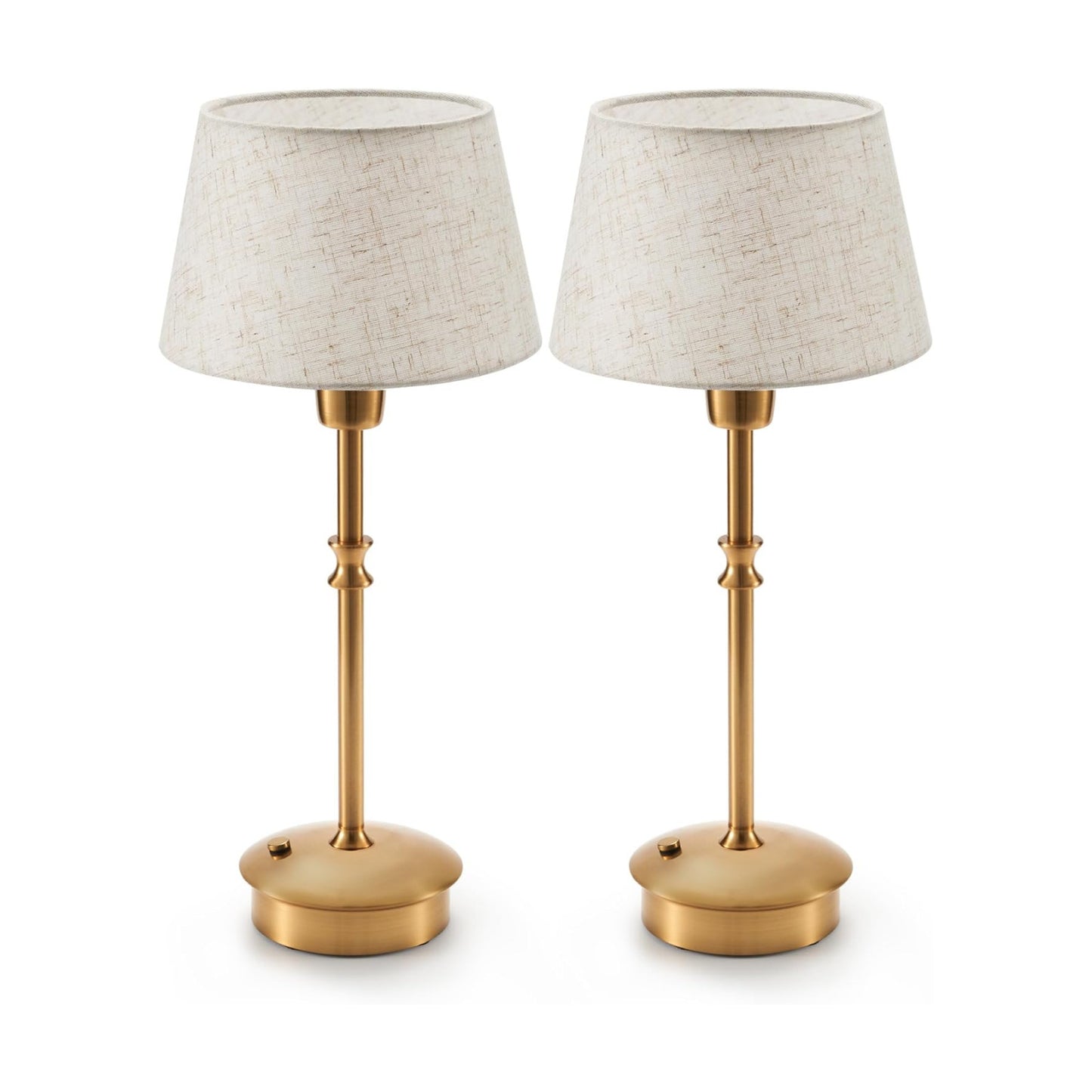UMEXUS 2 Pack Small Cordless Rechargeable Table Lamp, Battery Operated Lamp | 3 Level Brightness Dimmable, Portable