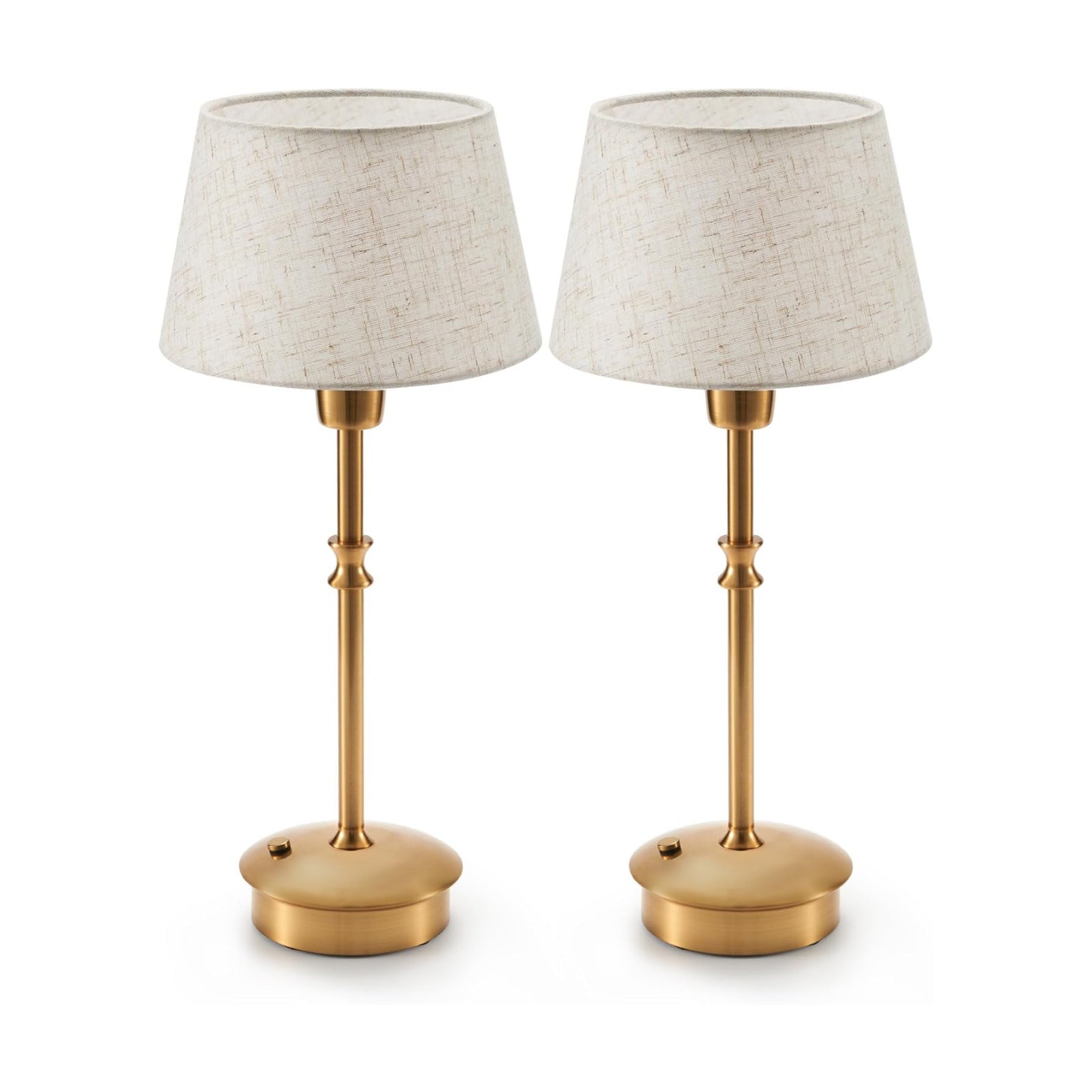 UMEXUS 2 Pack Small Cordless Rechargeable Table Lamp, Battery Operated Lamp | 3 Level Brightness Dimmable, Portable
