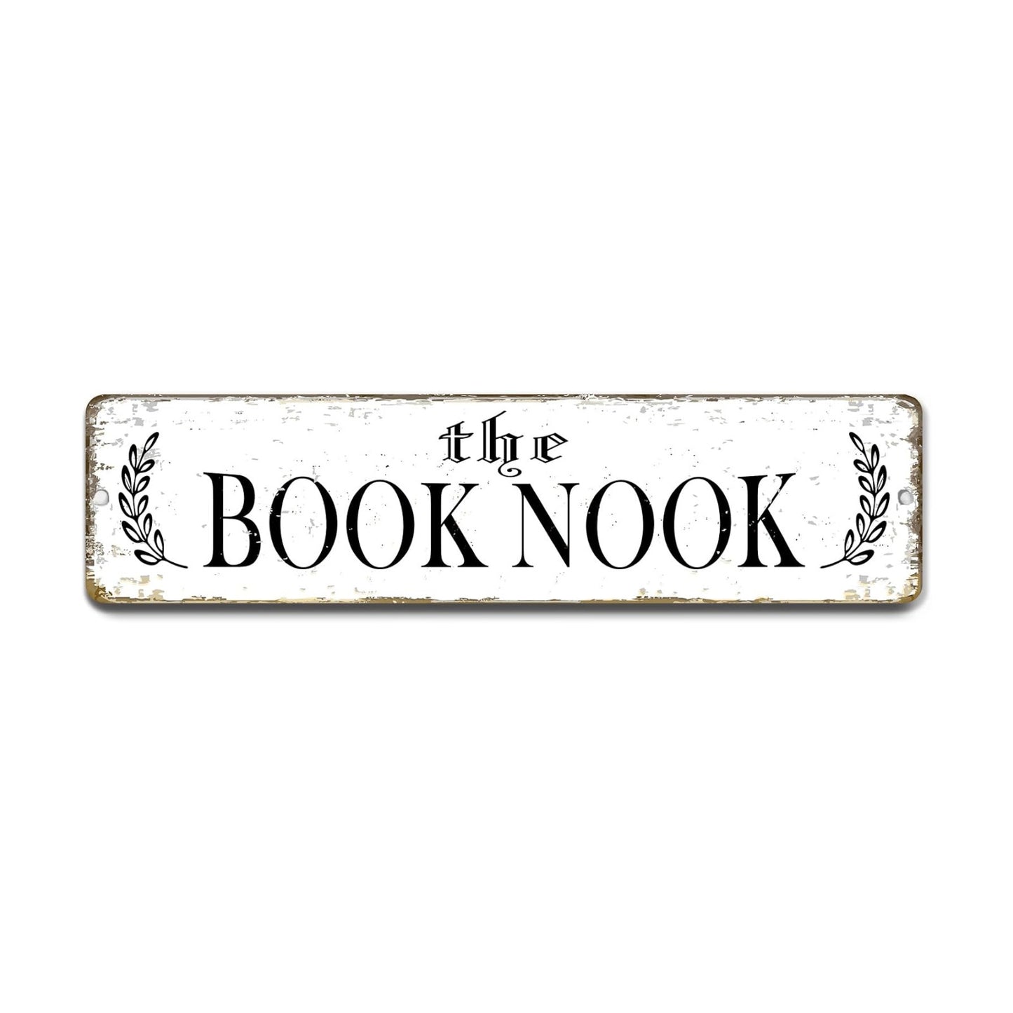 The Book Nook Sign PC Signage Decor / 12 x 3