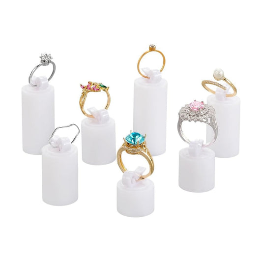 Acrylic Ring Display Stand / White / Set of 7