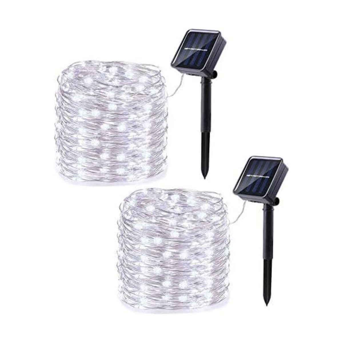 Lomotech Solar Fairy Lights Outdoor, 2 Pack Total 66ft 200 LED,White