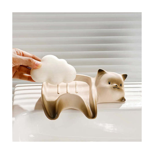 Ceramic Drainable Bathroom Organizer High-End Decorative Holder / 1pc
