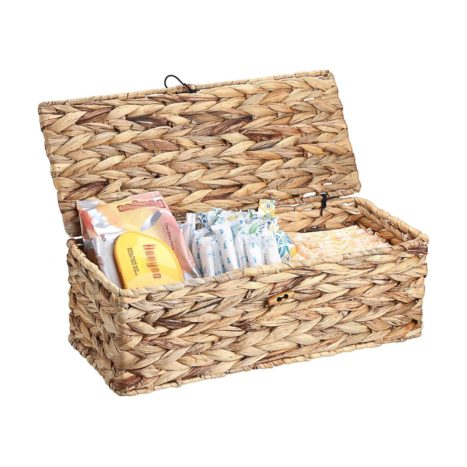 Wicker Storage Basket / Lid Rectangle Wicker Basket