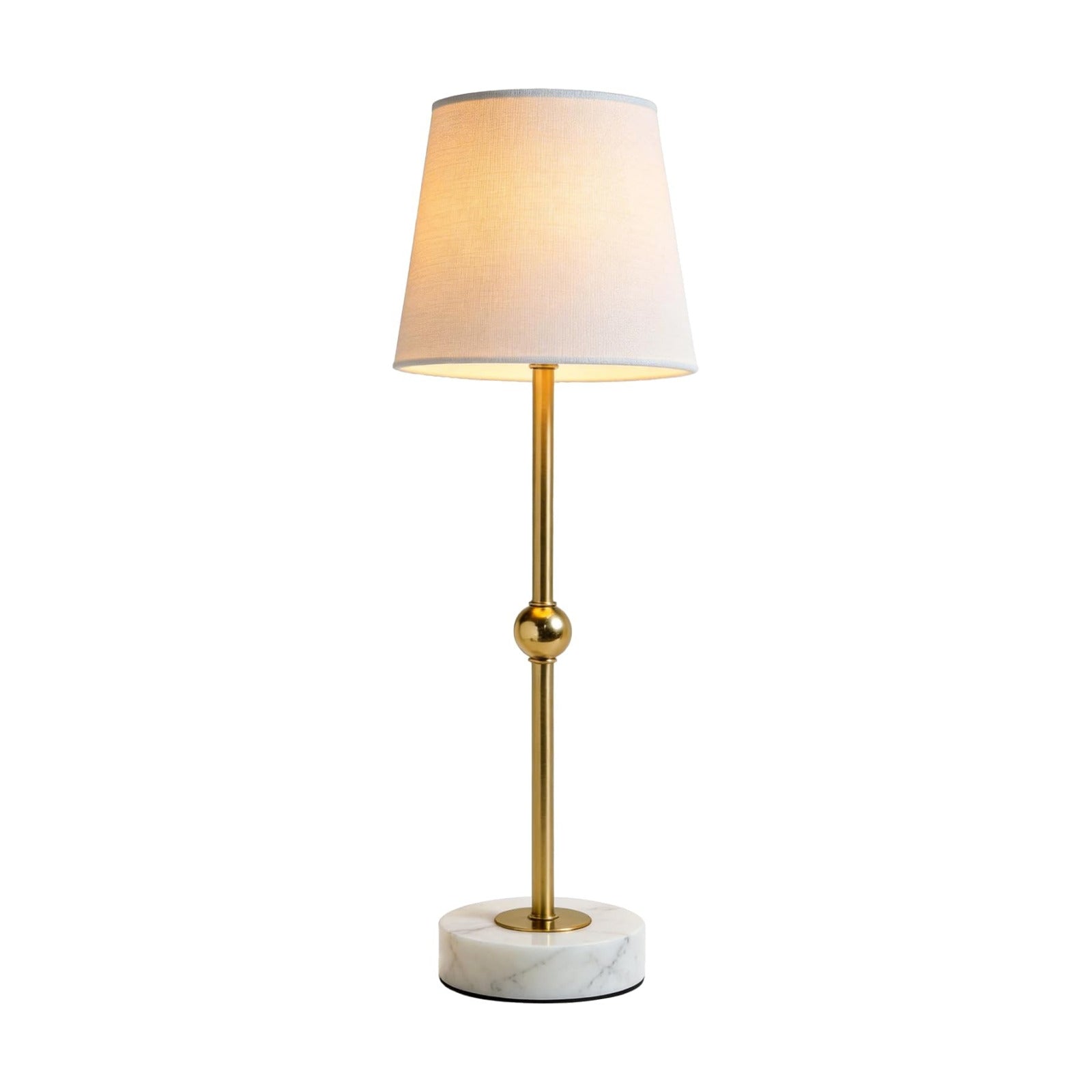 17.5" Cordless Table Lamp – Battery Operated Lamp & Rechargeable Lamp & Dimmable with Detachable Magnetic Bulb, Marble