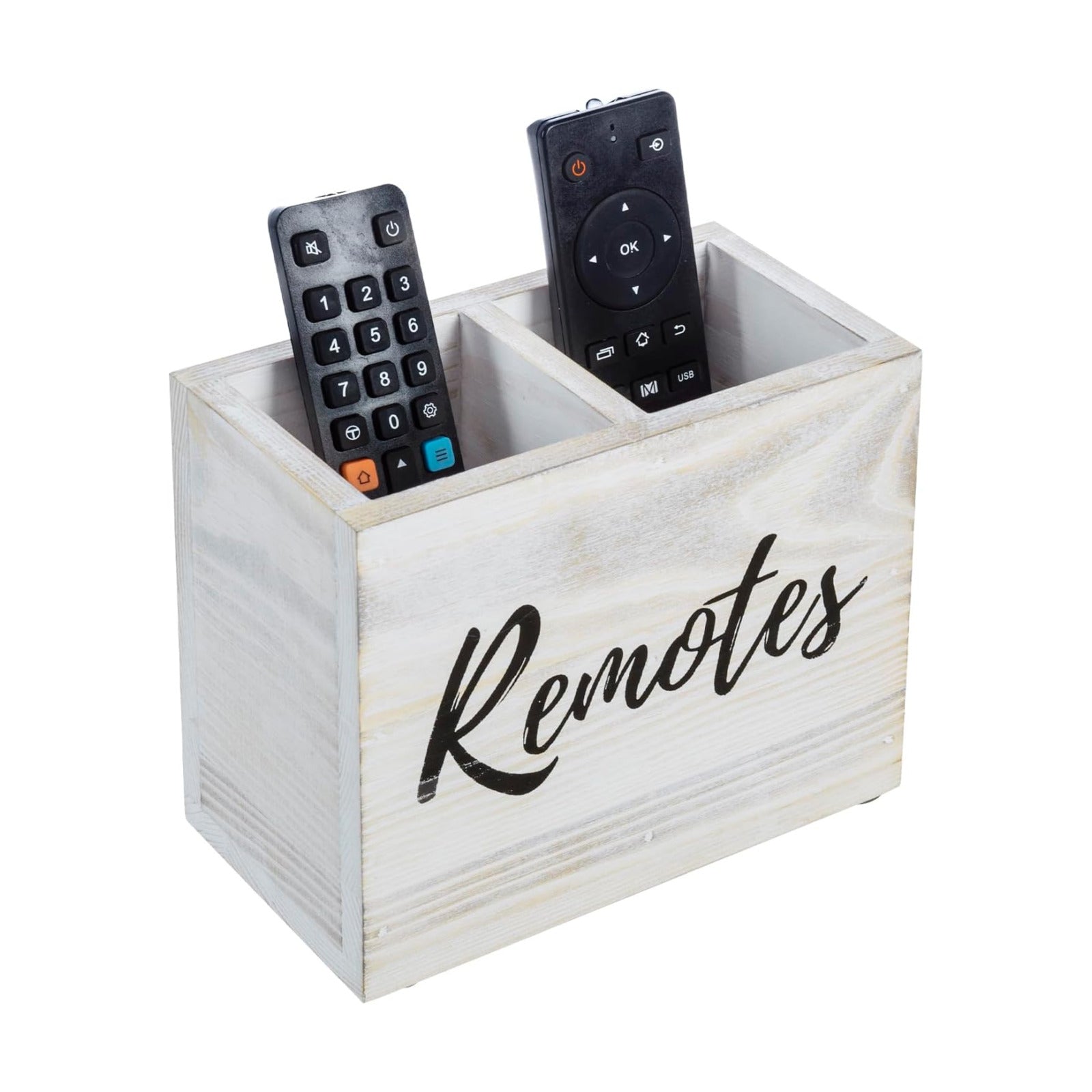 TV Remote Control Holder Organizer / Whitewashed