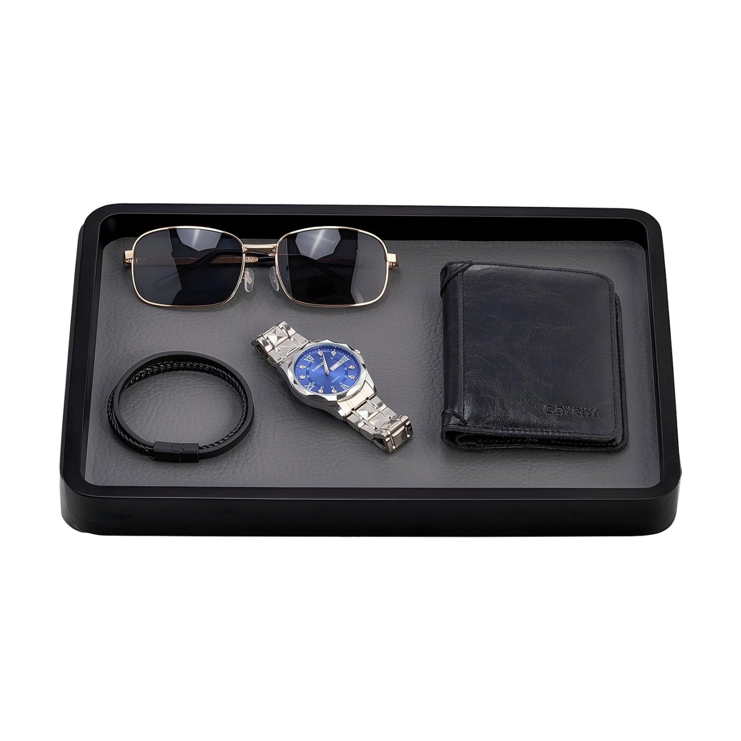 Wooden Valet Tray for Men / Black