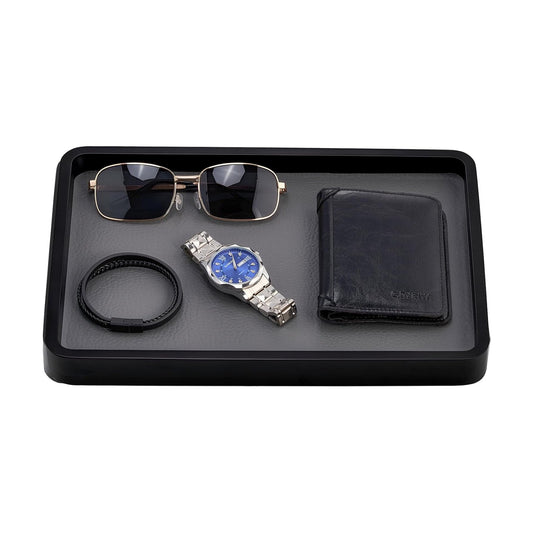 Wooden Valet Tray for Men / Black