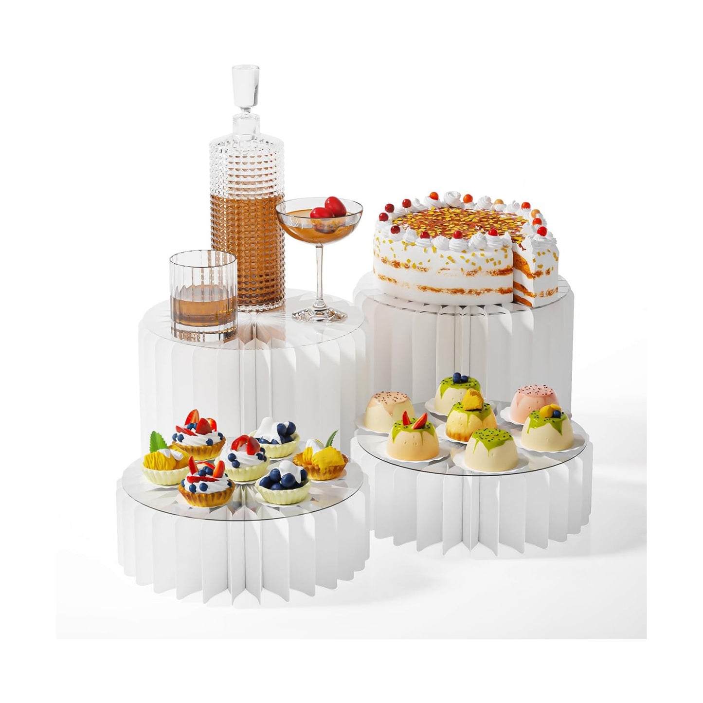 Dessert Table Display Set / White* / Set of 4