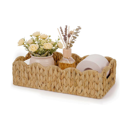 Scalloped Basket / Toilet Paper Basket / Single Basket / Natural